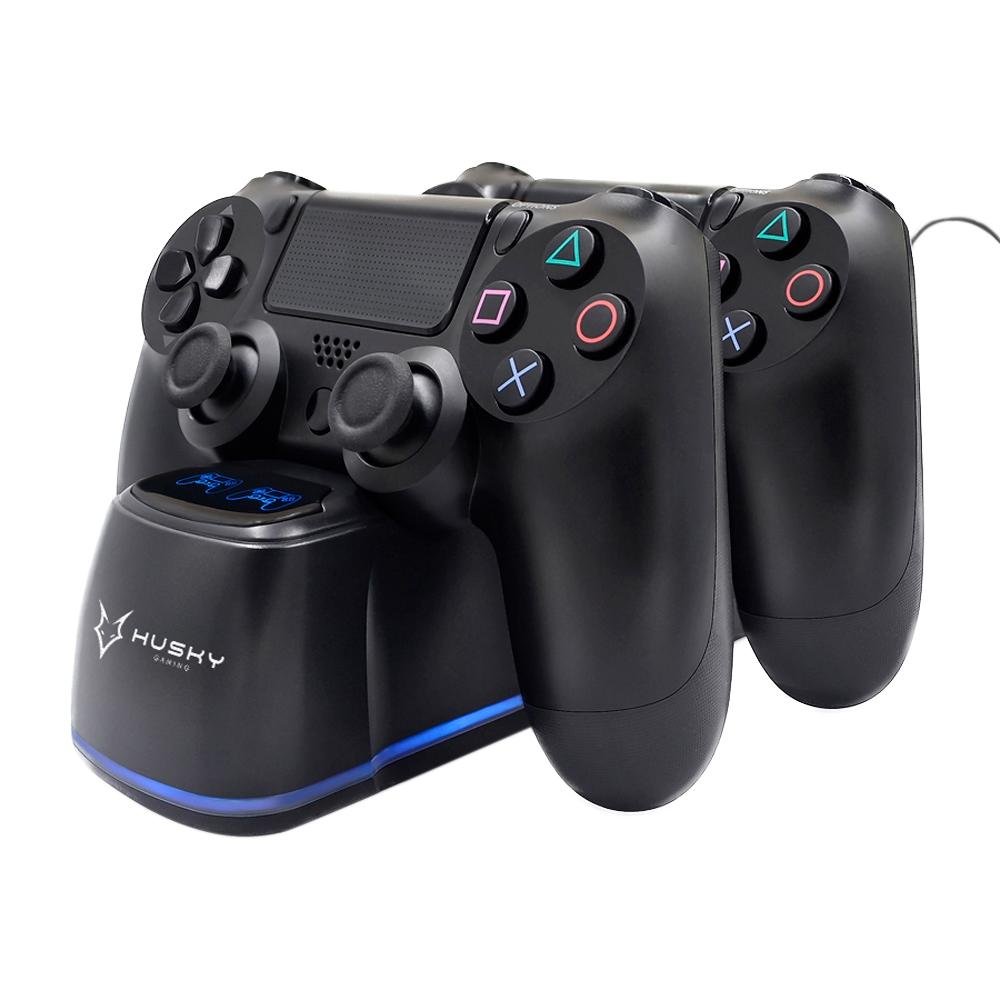 Carregador e Suporte Husky Gaming Storm, Preto, PS4, 2 Portas - HGMR000 Carregador e Suporte Husky Gaming Storm, Preto, PS4, 2 Portas - HGMR000