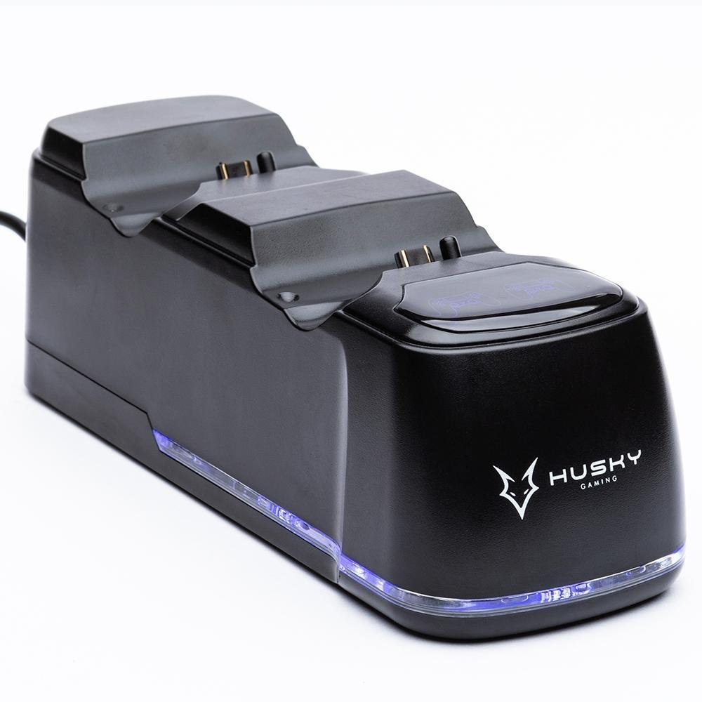 Carregador e Suporte Husky Gaming Storm, Preto, PS4, 2 Portas - HGMR000 Carregador e Suporte Husky Gaming Storm, Preto, PS4, 2 Portas - HGMR000