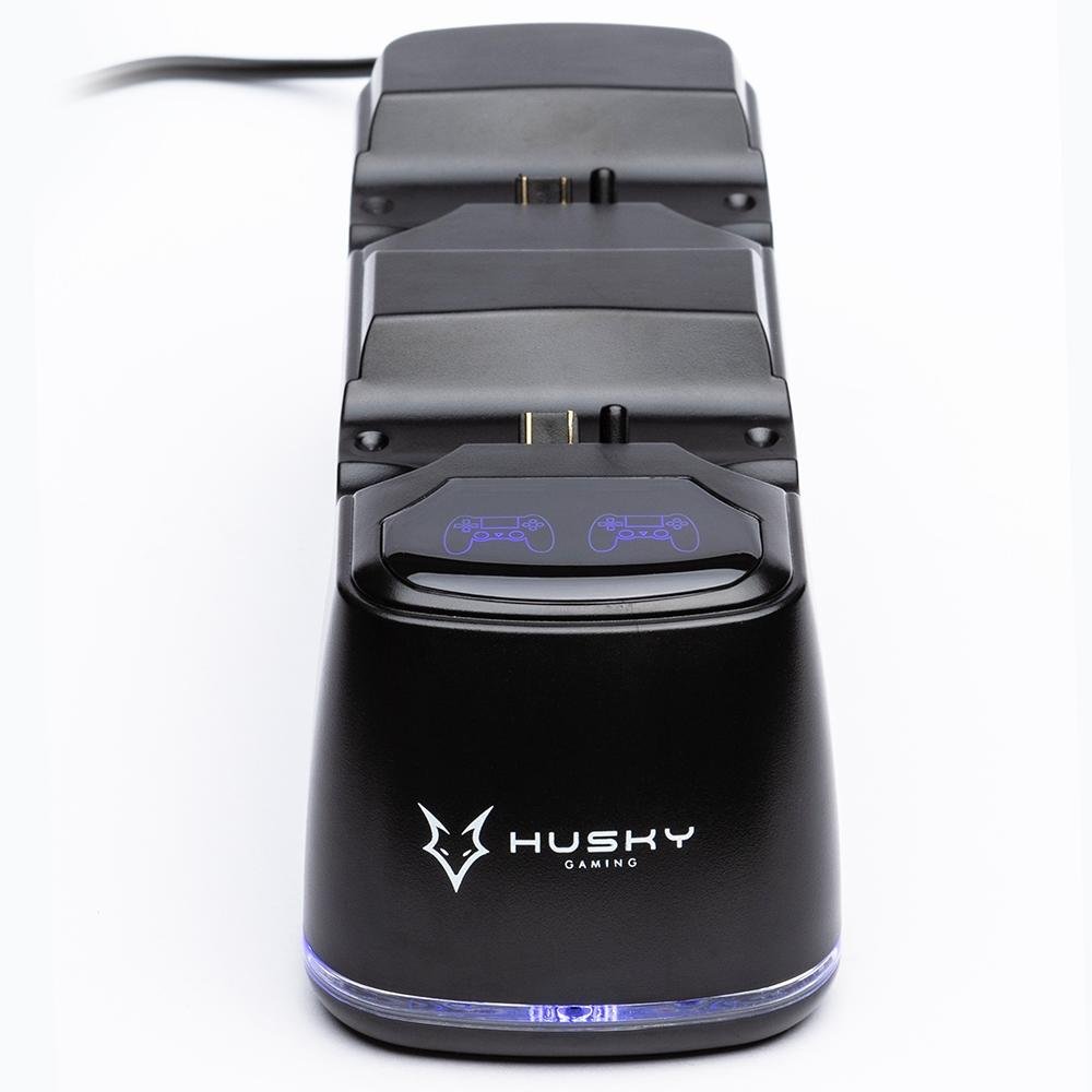 Carregador e Suporte Husky Gaming Storm, Preto, PS4, 2 Portas - HGMR000 Carregador e Suporte Husky Gaming Storm, Preto, PS4, 2 Portas - HGMR000