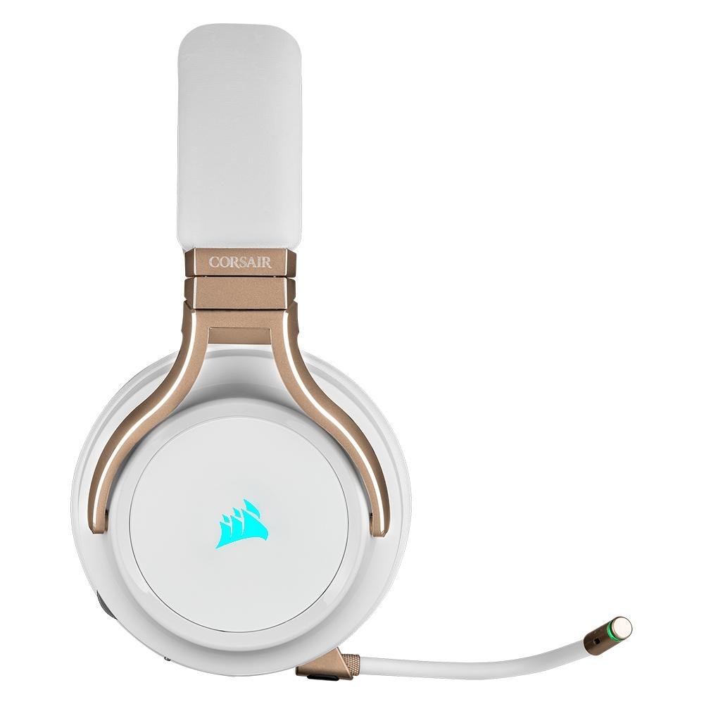 Headset Sem Fio Gamer Corsair Virtuoso Premium Pérola, RGB, Som Surround 7.1, Drivers 50mm, Múltiplas Plataformas - CA-9011224-NA Headset Sem Fio Gamer Corsair Virtuoso Premium Pérola, RGB, Som Surround 7.1, Drivers 50mm, Múltiplas Plataformas - CA-9011224-NA