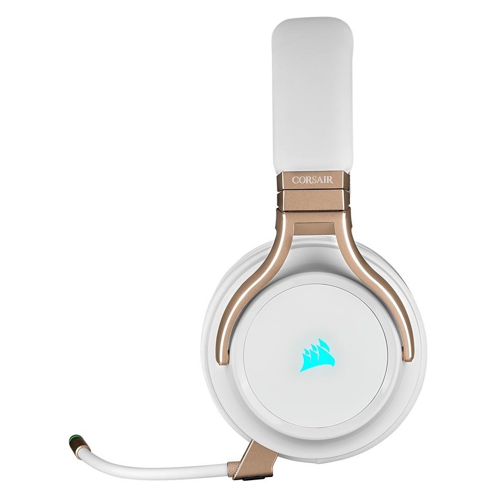 Headset Sem Fio Gamer Corsair Virtuoso Premium Pérola, RGB, Som Surround 7.1, Drivers 50mm, Múltiplas Plataformas - CA-9011224-NA Headset Sem Fio Gamer Corsair Virtuoso Premium Pérola, RGB, Som Surround 7.1, Drivers 50mm, Múltiplas Plataformas - CA-9011224-NA