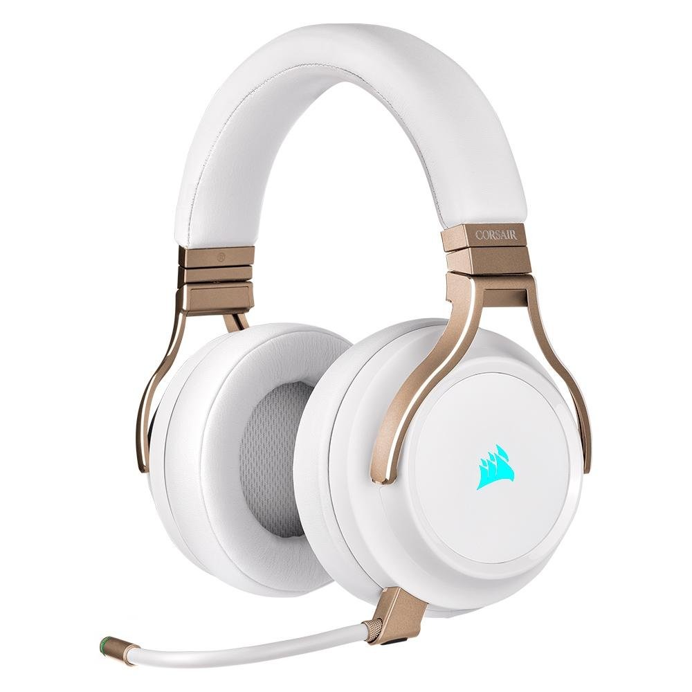 Headset Sem Fio Gamer Corsair Virtuoso Premium Pérola, RGB, Som Surround 7.1, Drivers 50mm, Múltiplas Plataformas - CA-9011224-NA Headset Sem Fio Gamer Corsair Virtuoso Premium Pérola, RGB, Som Surround 7.1, Drivers 50mm, Múltiplas Plataformas - CA-9011224-NA