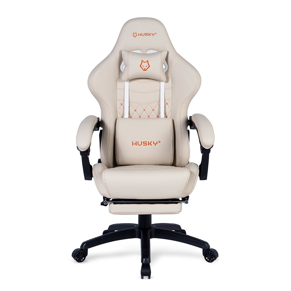 Cadeira Gamer Husky Tempest 700, Até 145kg, Almofadas, Reclinável 150º, PU, Descanso para Pés, Branca - HCG700BR - view 3