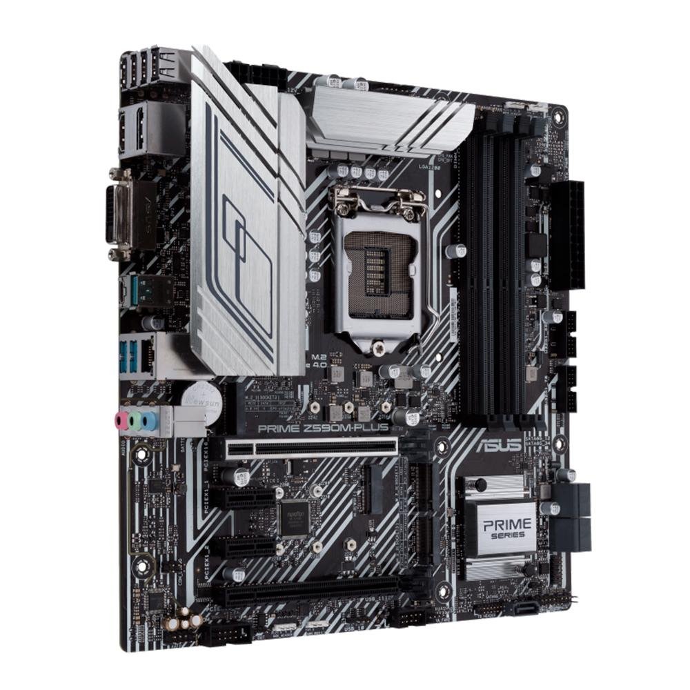 Placa-Mãe ASUS PRIME Z590M-PLUS, Intel Z590 LGA1200, mATX, DDR4, Preto - 90MB1690-M0EAY0 Placa-Mãe ASUS PRIME Z590M-PLUS, Intel Z590 LGA1200, mATX, DDR4, Preto - 90MB1690-M0EAY0