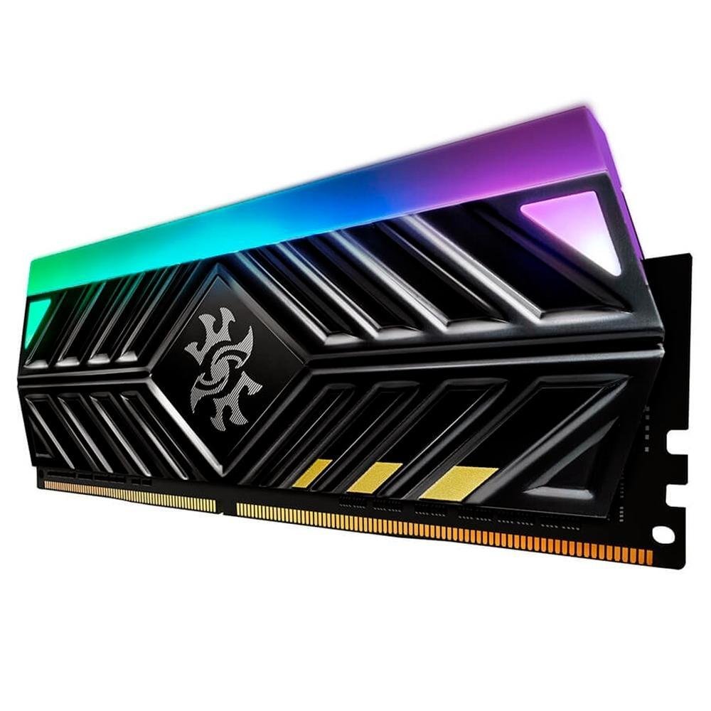 Memória RAM XPG Spectrix D41 TUF RGB, 8GB, 3200MHz, DDR4, CL16, Preto - AX4U32008G16A-SB41 Memória RAM XPG Spectrix D41 TUF RGB, 8GB, 3200MHz, DDR4, CL16, Preto - AX4U32008G16A-SB41