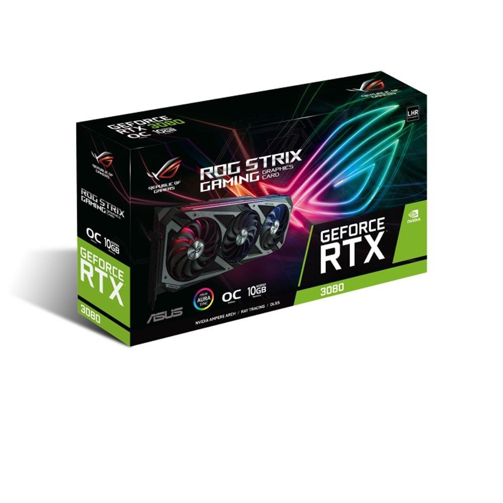 Placa de Vídeo RTX 3080 V2 OC Edition Asus ROG Strix GeForce, LHR