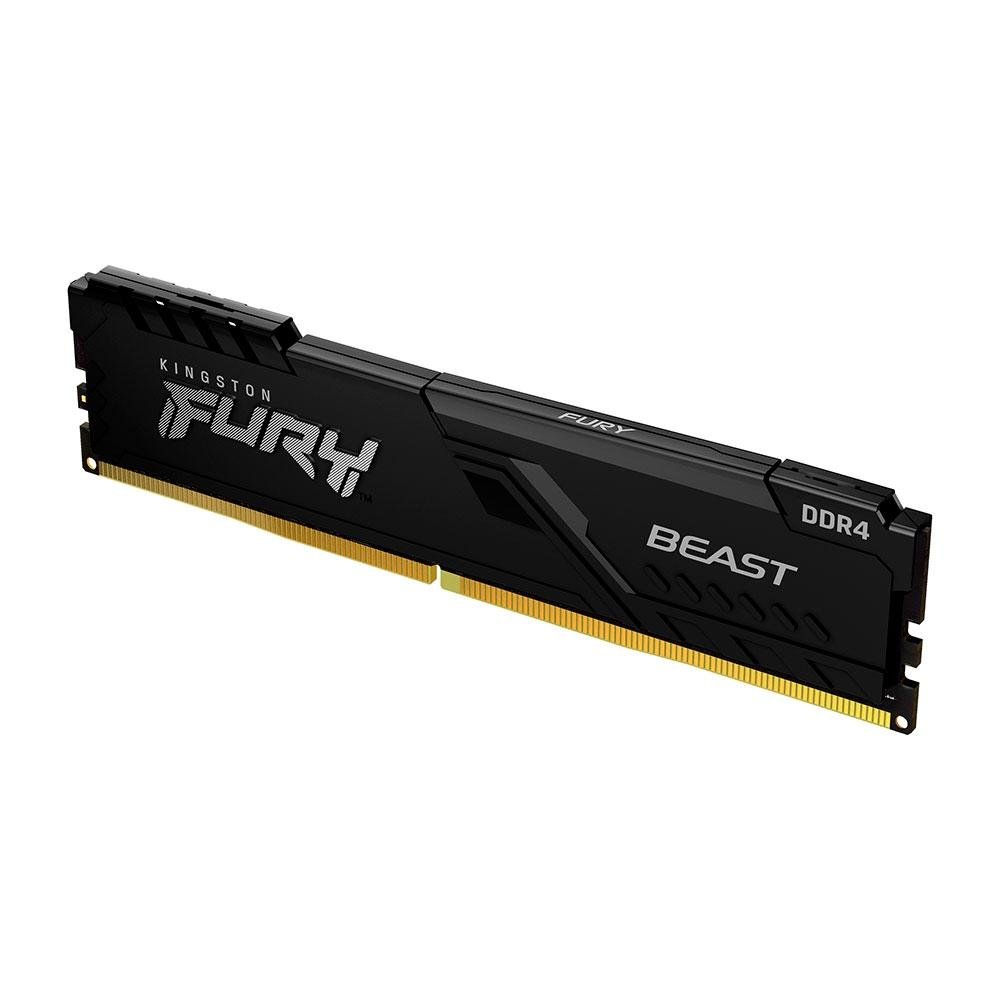 Memória RAM Kingston Fury Beast, 8GB, 3600MHz, DDR4, CL17, Preto - KF436C17BB/8