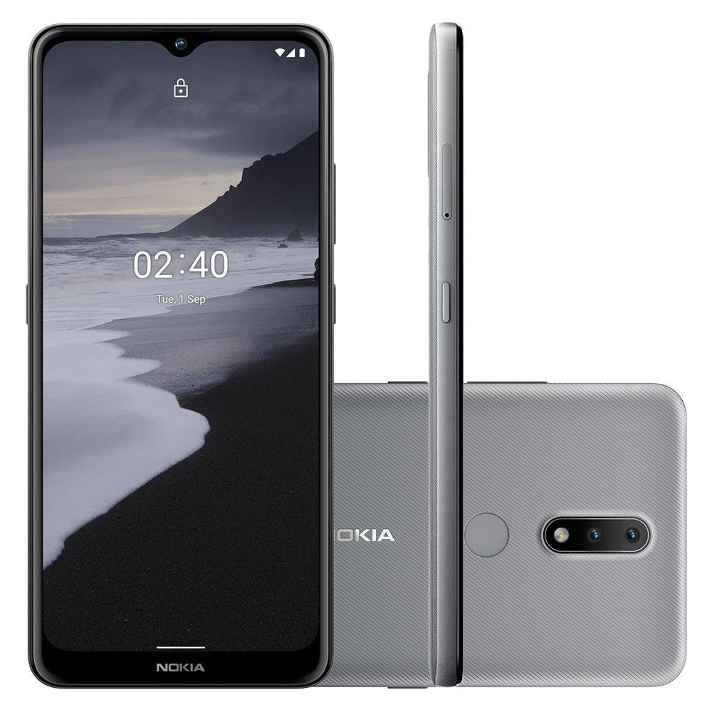 Smartphone Nokia 2.4, 64GB, 3GB RAM, Câmera 13MP/Selfie 5MP, Tela 6.5 HD+, Cinza - NK015 Smartphone Nokia 2.4, 64GB, 3GB RAM, Câmera 13MP/Selfie 5MP, Tela 6.5 HD+, Cinza - NK015