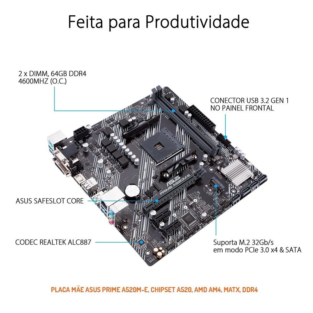 PC OnPress Powered By Asus AMD Ryzen 5 5600G, 1x Fan ARGB, 16GB DDR4, SSD 480GB, Linux, Preto - ONGR55600G16S48 PC OnPress Powered By Asus AMD Ryzen 5 5600G, 1x Fan ARGB, 16GB DDR4, SSD 480GB, Linux, Preto - ONGR55600G16S48