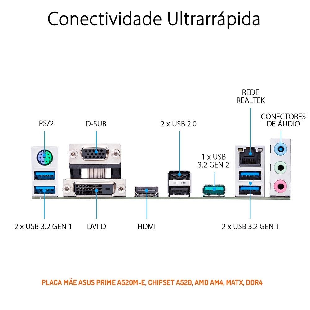 PC OnPress Powered By Asus AMD Ryzen 5 5600G, 1x Fan ARGB, 16GB DDR4, SSD 480GB, Linux, Preto - ONGR55600G16S48 PC OnPress Powered By Asus AMD Ryzen 5 5600G, 1x Fan ARGB, 16GB DDR4, SSD 480GB, Linux, Preto - ONGR55600G16S48