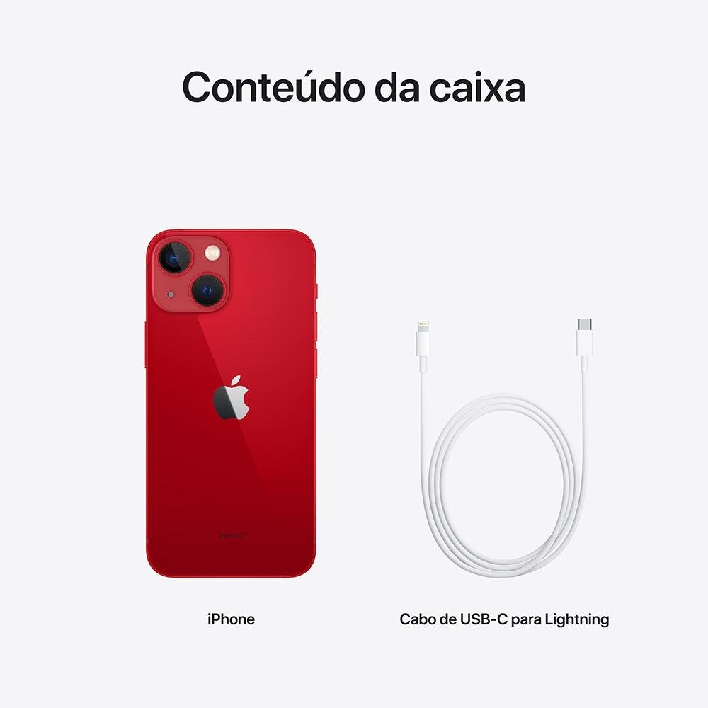 iPhone 13 mini de 256GB, Vermelho e 5G | KaBuM!