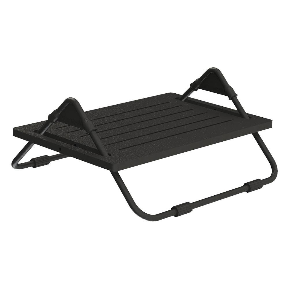 Apoio Ergonômico para os pés Multivisão, MDF, Preto, Desmontado - Apoio-PR