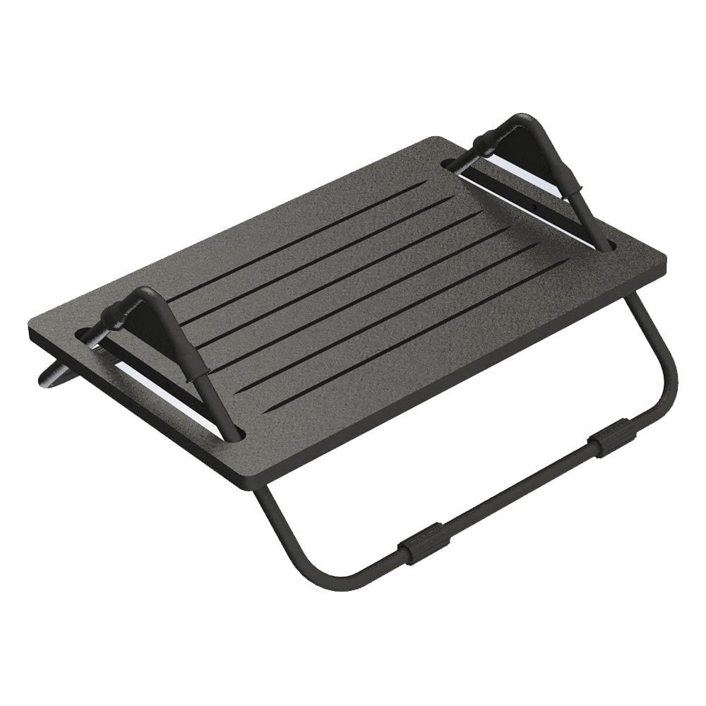 Apoio Ergonômico para os pés Multivisão, MDF, Preto, Desmontado - Apoio-PR