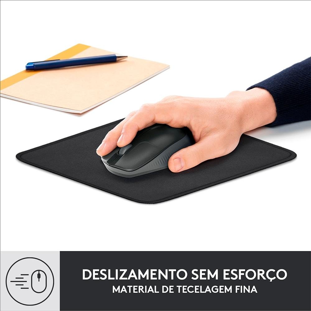 Mousepad Studio Series Logitech Portátil, 230x200mm, Antiderrapante, Resistente a Derramamentos, Grafite - 956-000035