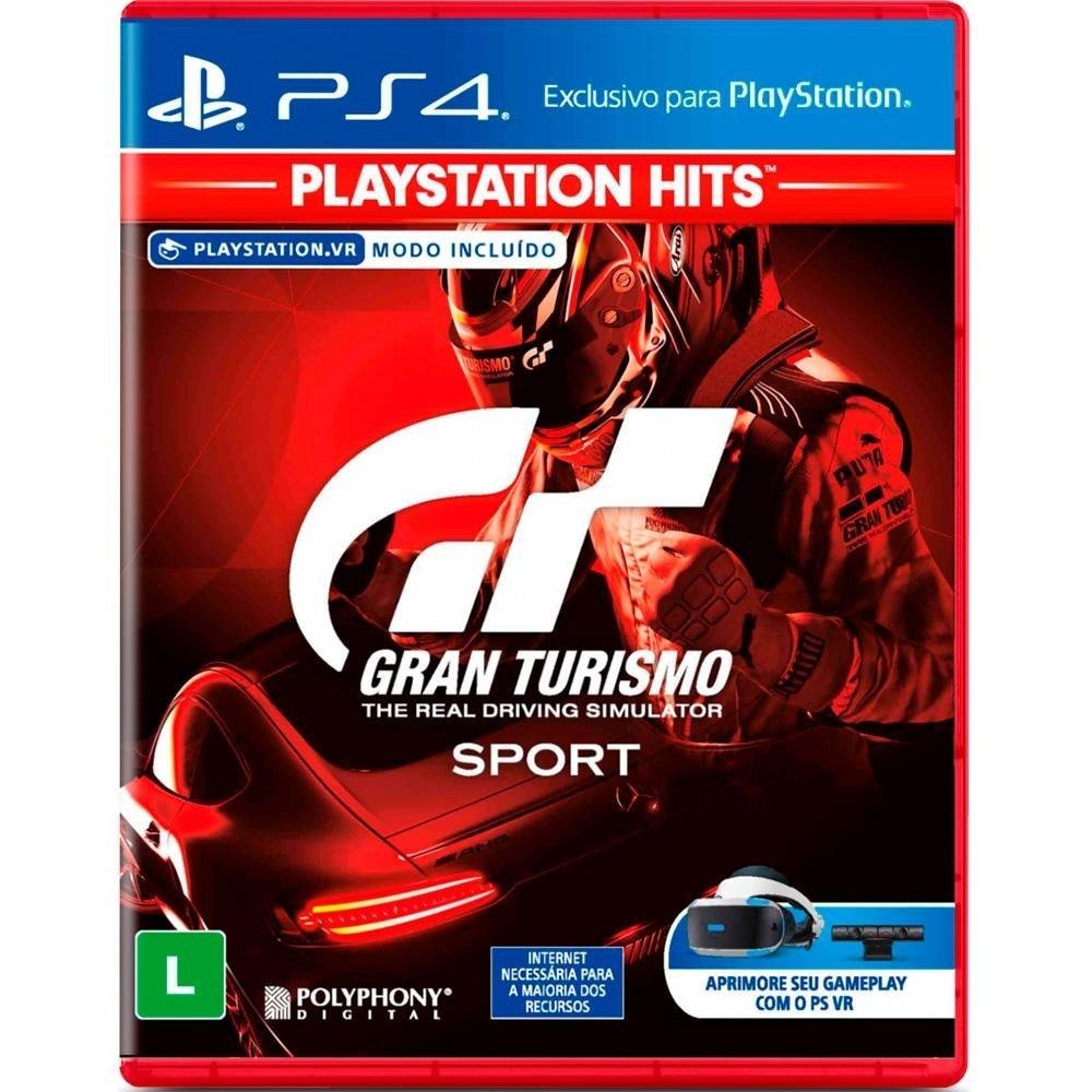 Kit Controle Sony Dualshock 4 PS4, Sem Fio, Preto + Jogo Gran Turismo Sport Hits PS4 Kit Controle Sony Dualshock 4 PS4, Sem Fio, Preto + Jogo Gran Turismo Sport Hits PS4