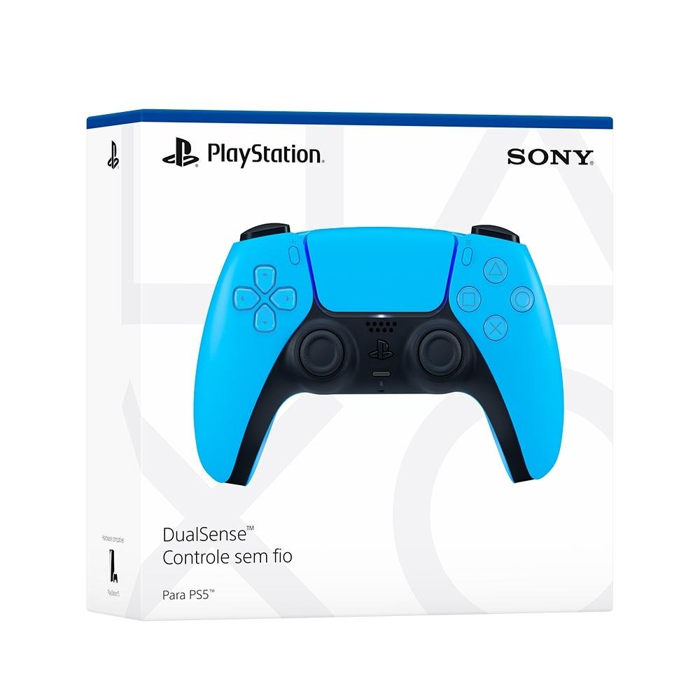 Controle Sony DualSense PS5, Sem Fio, Starlight Blue - 3006454 Controle Sony DualSense PS5, Sem Fio, Starlight Blue - 3006454