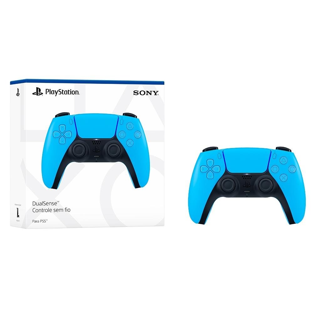 Controle Sony DualSense PS5, Sem Fio, Starlight Blue - 3006454 Controle Sony DualSense PS5, Sem Fio, Starlight Blue - 3006454