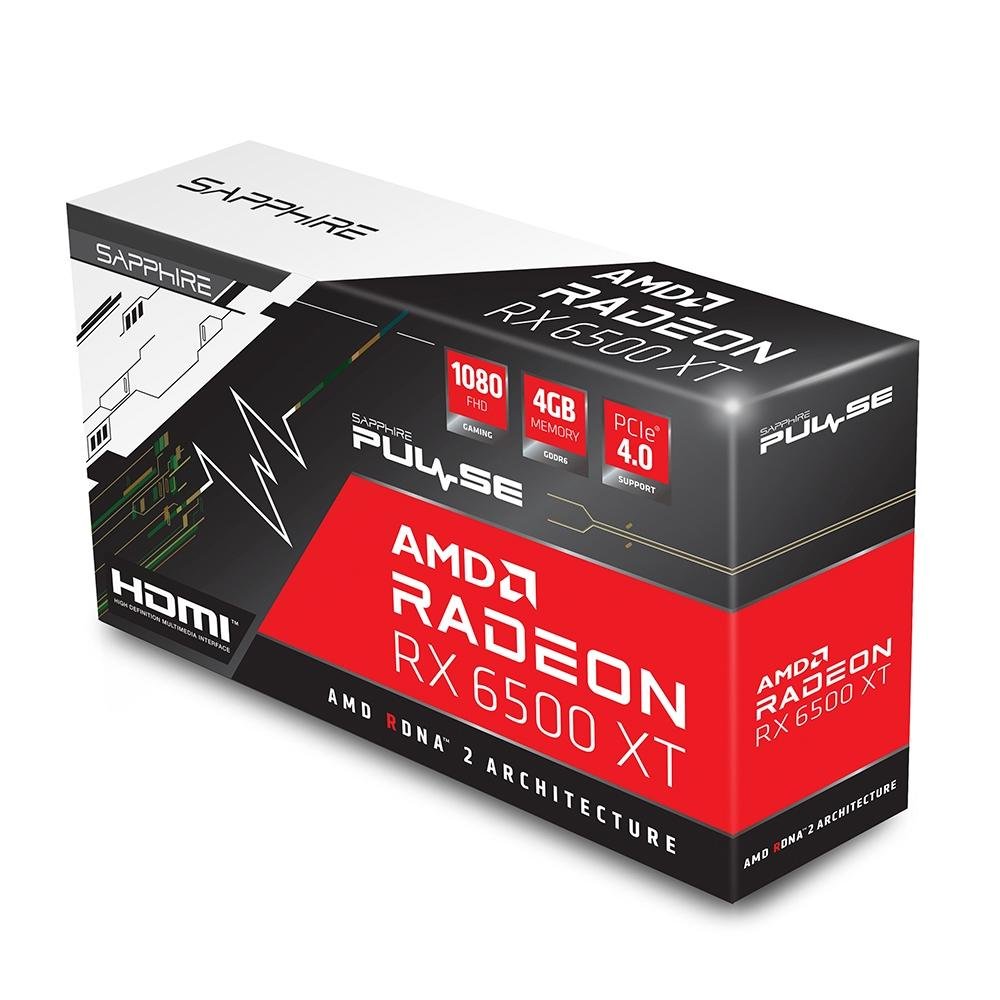 【大祖酱】Sapphire Radeon RX 6500 XT 8GB PLACA DE VÍDEO SAPPHIRE PULSE AMD RADEON RX 6500 XT GRAPHICS