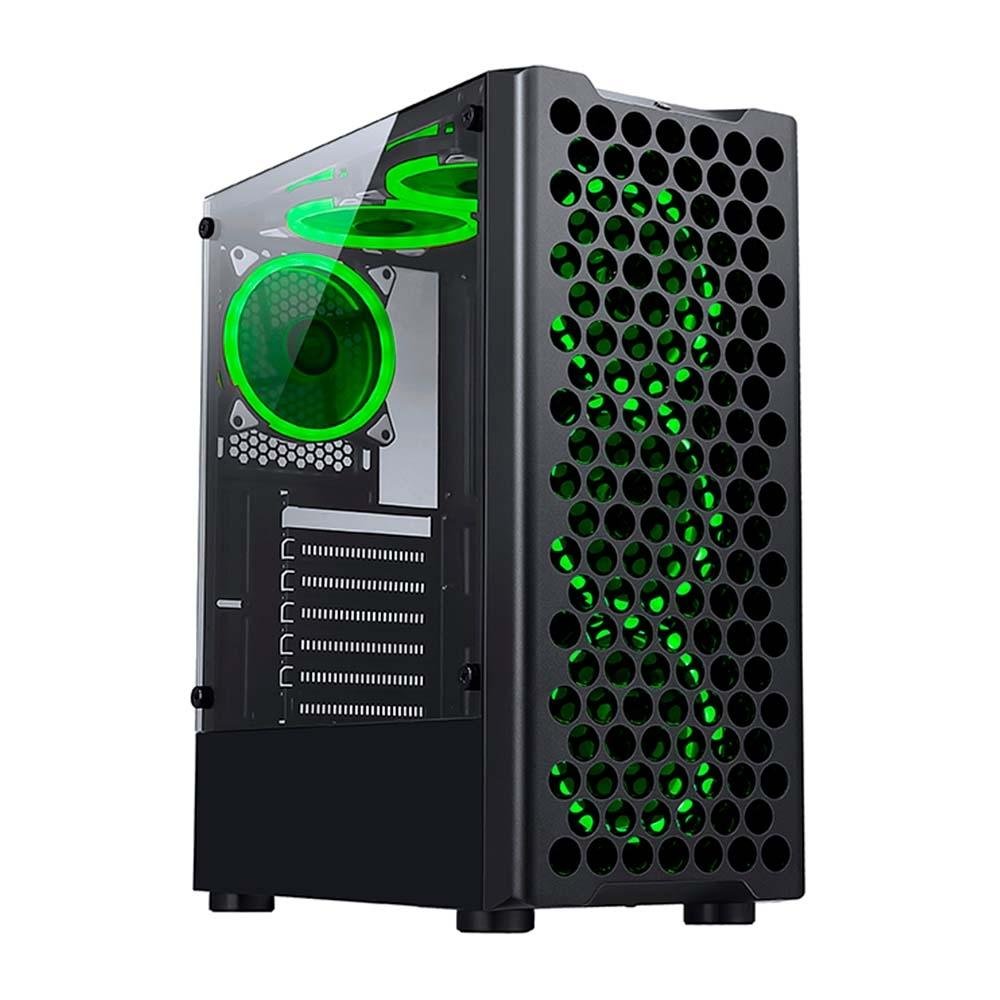 Gabinete Gamer Rise Mode X5 Glass, RGB, Lateral em Vidro Fumê, Preto