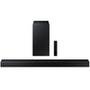 Soundbar Samsung, 2.1 Canais, 300W RMS, Bluetooth, Subwoofer Sem Fio, Preto - HW-A455
