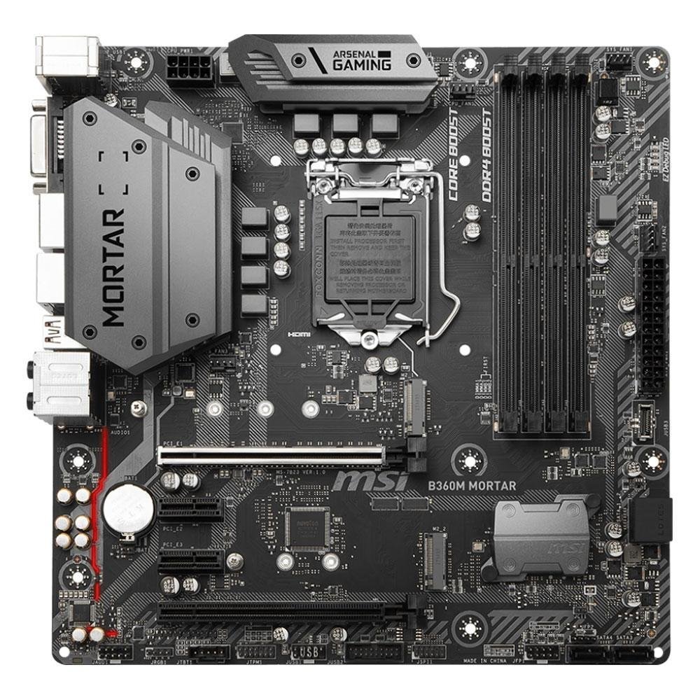 Placa-Mãe MSI B360M + SSD Crucial 240GB | KaBuM!