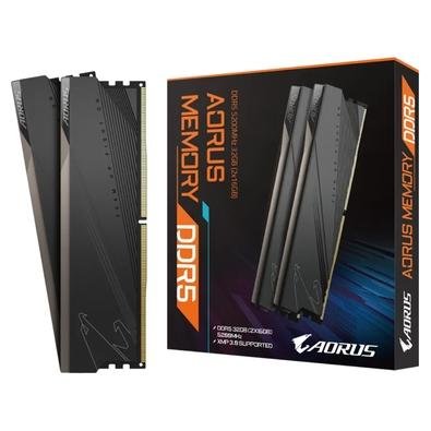Memória AORUS 32GB (2x16GB), 5200MHz, DDR5, CL40, Preto - GP-ARS32G52D5