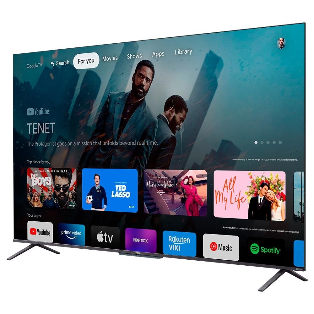 Smart TV TCL 50 Polegadas QLED 4K UHD, Google TV, 3 HDMI, 2 USB ...