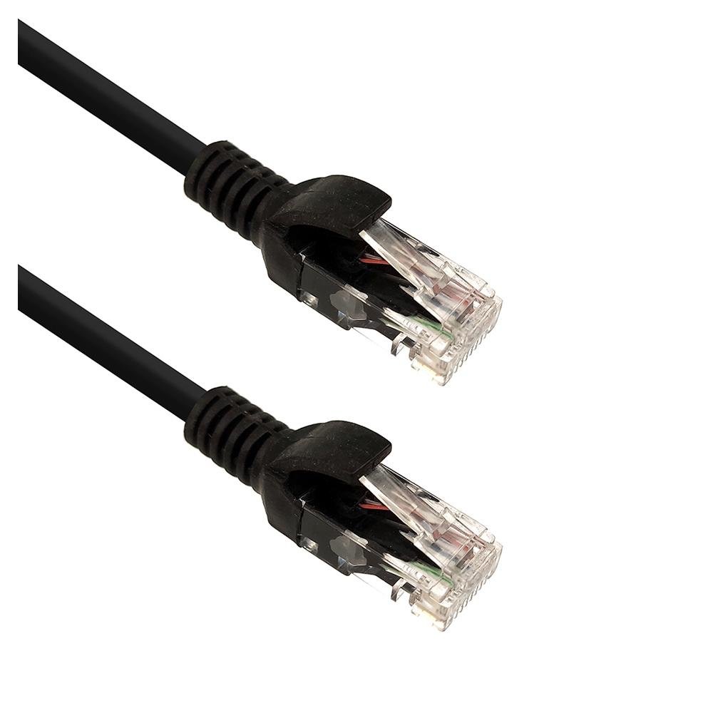 Cabo de Rede Patch Cord CAT.6 Plus Cable,1.5m, Preto - PC-ETH6U15BK