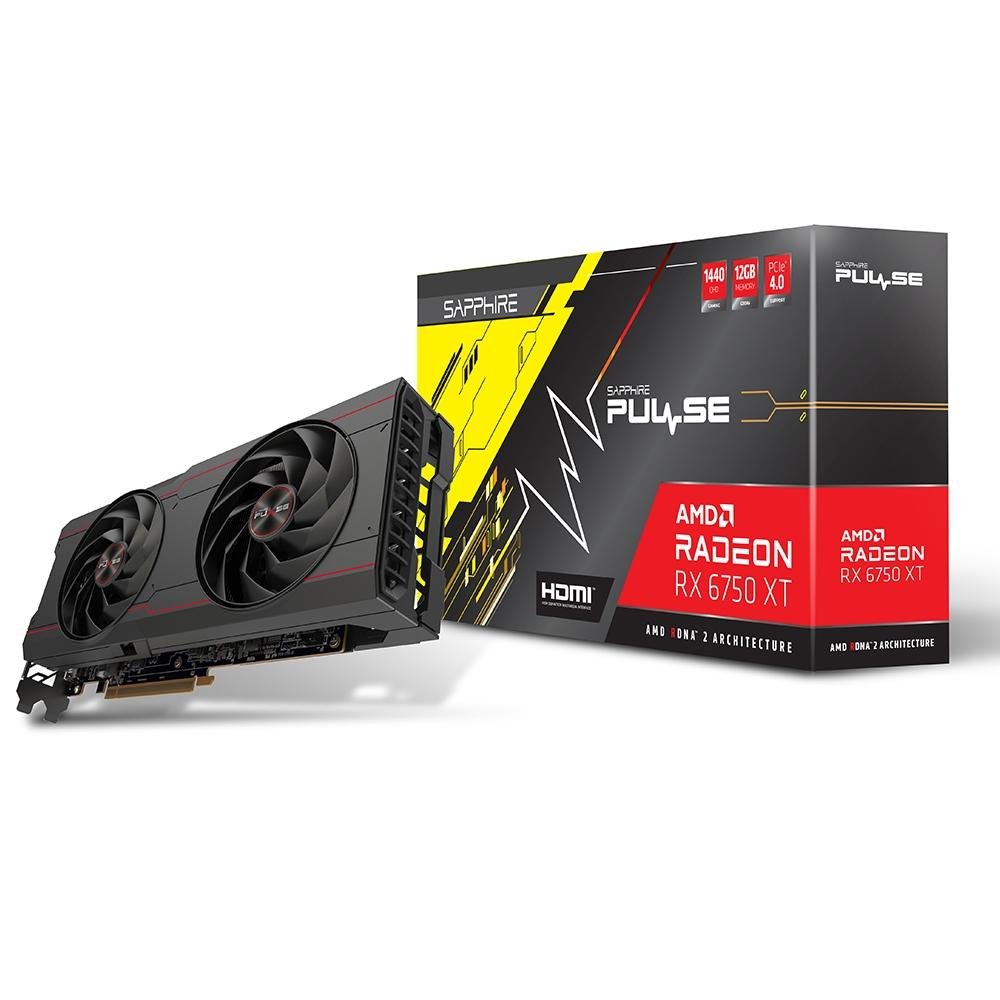 Placa de Vídeo Sapphire Pulse RX 6750XT | KaBuM!