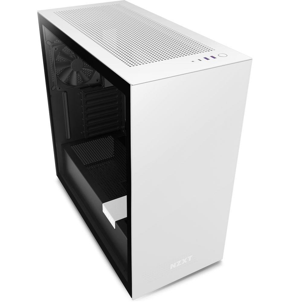 Gabinete NZXT H7, Mid Tower, ATX, Lateral em Vidro Temperado, 2x Fans, Preto e Branco - CM-H71BG-01 Gabinete NZXT H7, Mid Tower, ATX, Lateral em Vidro Temperado, 2x Fans, Preto e Branco - CM-H71BG-01