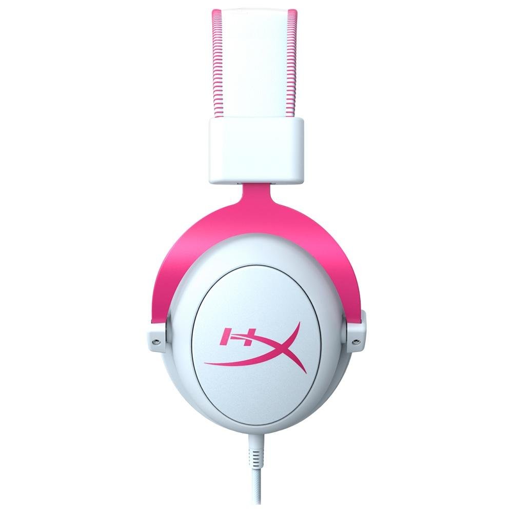 Headset Gamer HyperX Cloud II, Som Surround 7.1, Drivers 53mm, USB e P3, White / Pink - 4P5E0AA Headset Gamer HyperX Cloud II, Som Surround 7.1, Drivers 53mm, USB e P3, White / Pink - 4P5E0AA