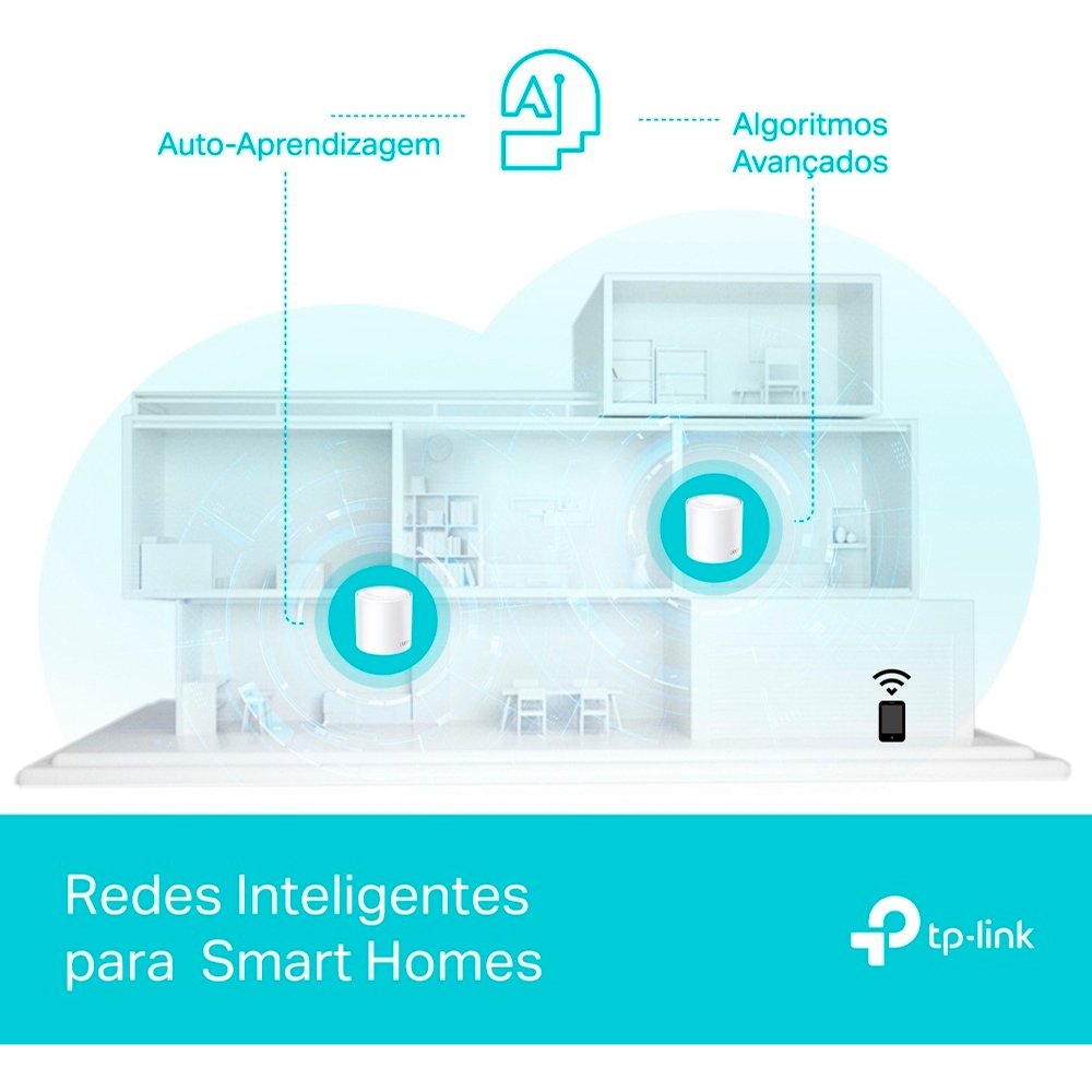 Roteador TP-Link Deco X50, AX3000, WiFi 6, 2402 Mbps, 2 Antenas Internas, Branco - Deco X50(2-pack) Roteador TP-Link Deco X50, AX3000, WiFi 6, 2402 Mbps, 2 Antenas Internas, Branco - Deco X50(2-pack)