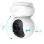 Câmera de Segurança Residencial Tp-Link WiFi e Pan/Tilt, 360, 1080P, Visão Noturna, Detecção de Movimentos, Branco - TAPO TC70