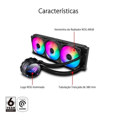 Water Cooler Asus ROG Strix LC II 360 ARGB, 360mm, AMD e Intel