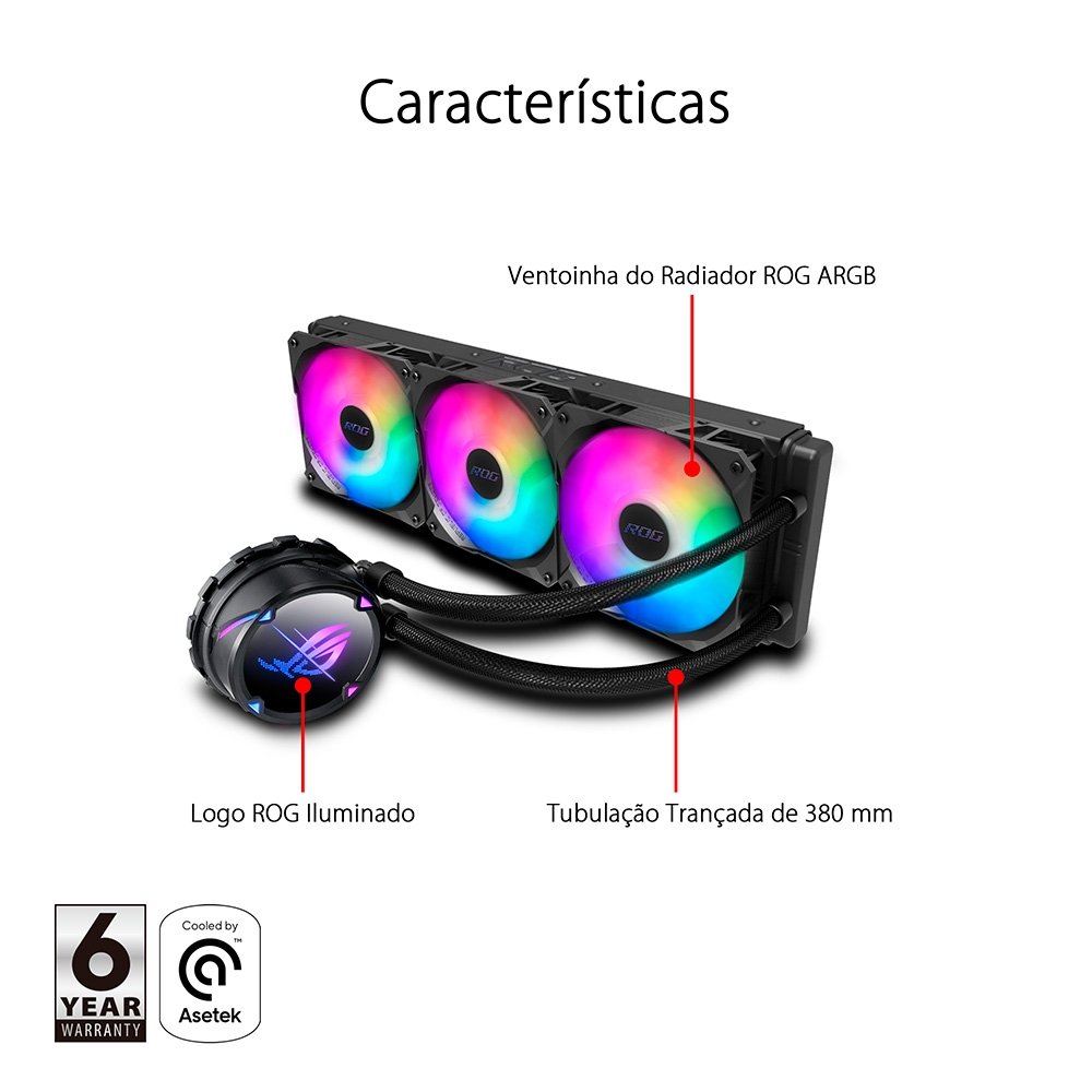 Water Cooler Asus ROG Strix LC II 360 ARGB, 360mm, AMD e Intel