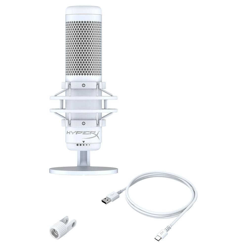 HyperX QuadCast S ホワイト QuadCast S – USBコンデンサーゲーミングマイク