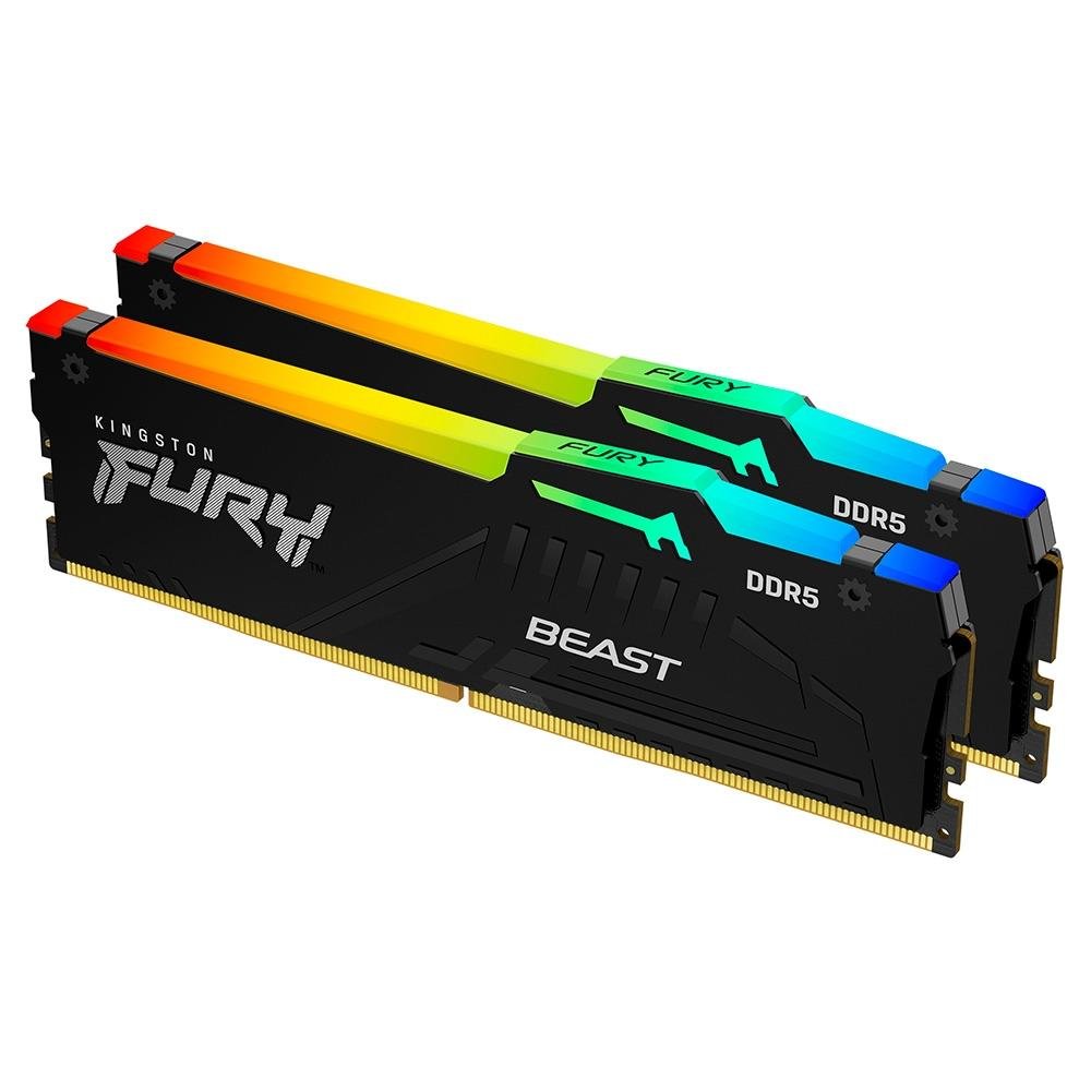 KINGSTON FURY DDR5 6000MHz 16GB 1枚 Memória Kingston Fury Beast, RGB, 32GB | KaBuM!