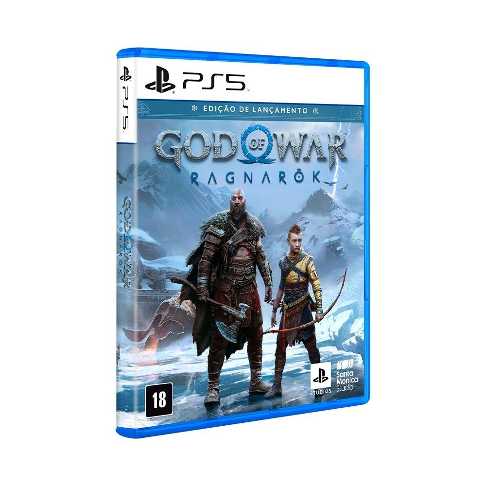 Console Sony Playstation 5, SSD 825GB, Controle sem fio DualSense, Edição Digital + God of War Ragnarök, Branco Console Sony Playstation 5, SSD 825GB, Controle sem fio DualSense, Edição Digital + God of War Ragnarök, Branco