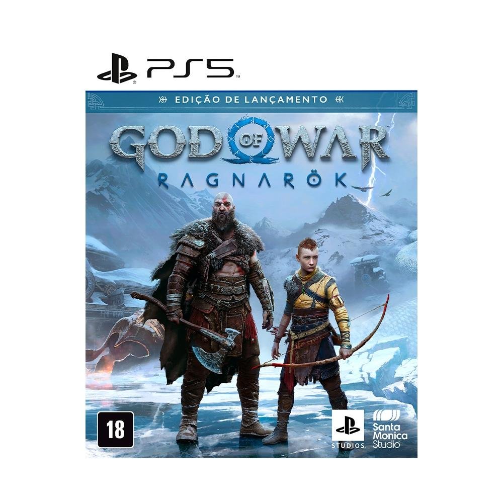 Console Sony Playstation 5, SSD 825GB, Controle sem fio DualSense, Edição Digital + God of War Ragnarök, Branco Console Sony Playstation 5, SSD 825GB, Controle sem fio DualSense, Edição Digital + God of War Ragnarök, Branco