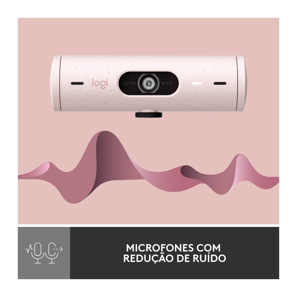Logicool BRIO 500 ピンク Webcam Logitech Brio 500 Rosa Full HD | KaBuM!