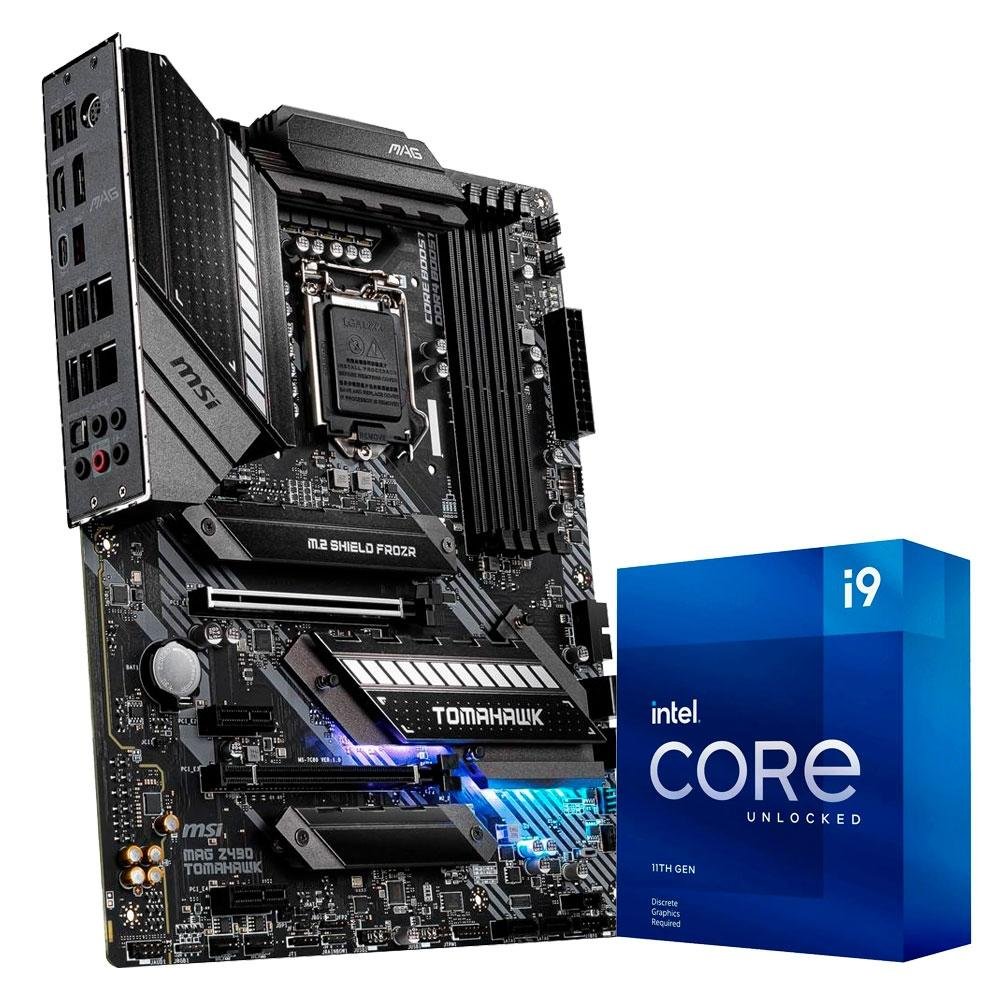 Processador Intel Core i9-11900KF, LGA1200 + Placa-mãe MSI MAG