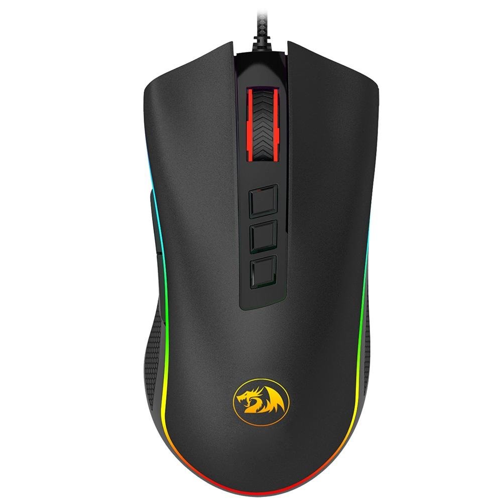 Kit Gamer Redragon RGB, com Headset Lamia 2, Drivers 40mm + Teclado Kumara, Switch Outemu Brown, ABNT2 + Mouse Cobra 12400 DPI, Preto - S125