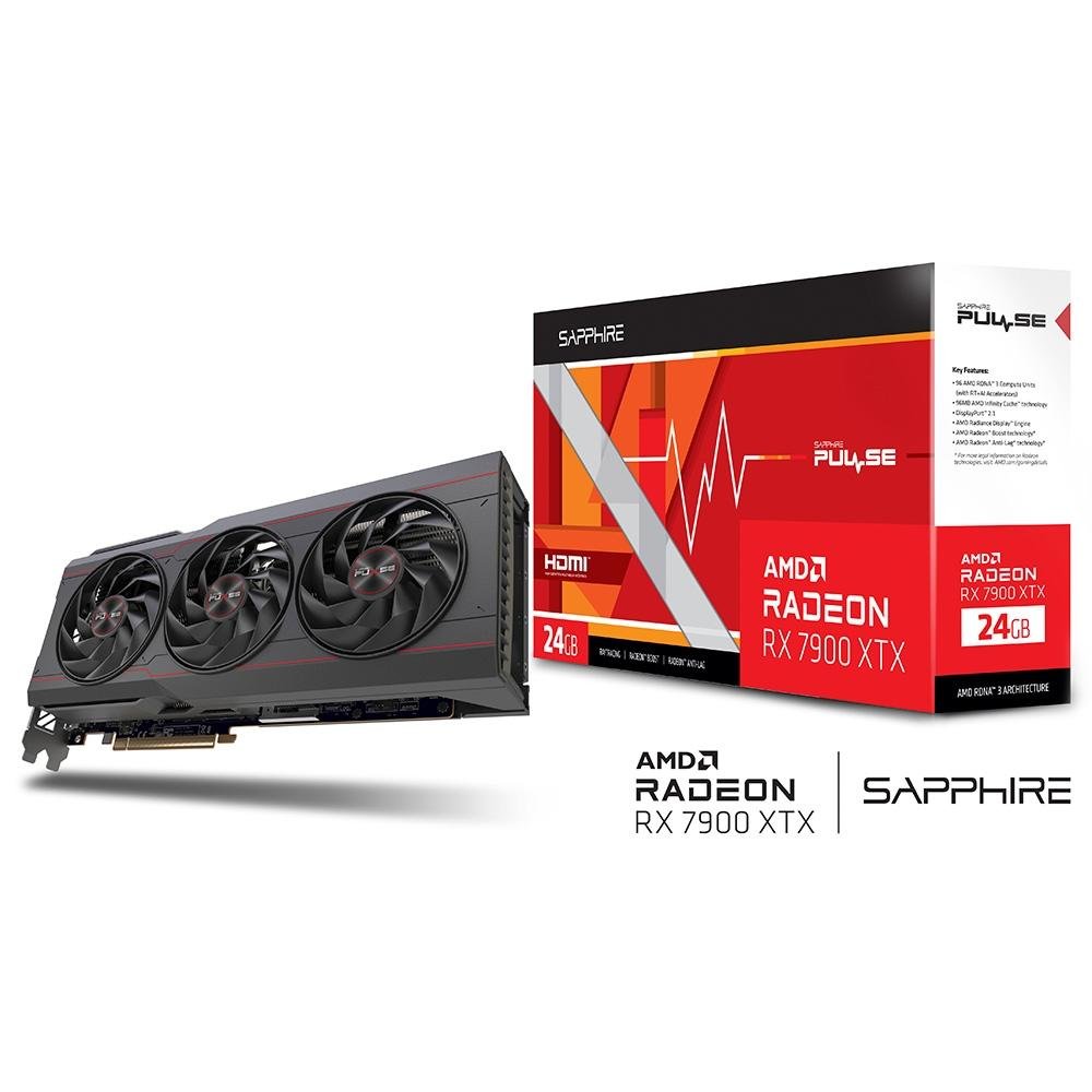 Placa de Vídeo RX 7900 XTX Sapphire AMD | KaBuM!