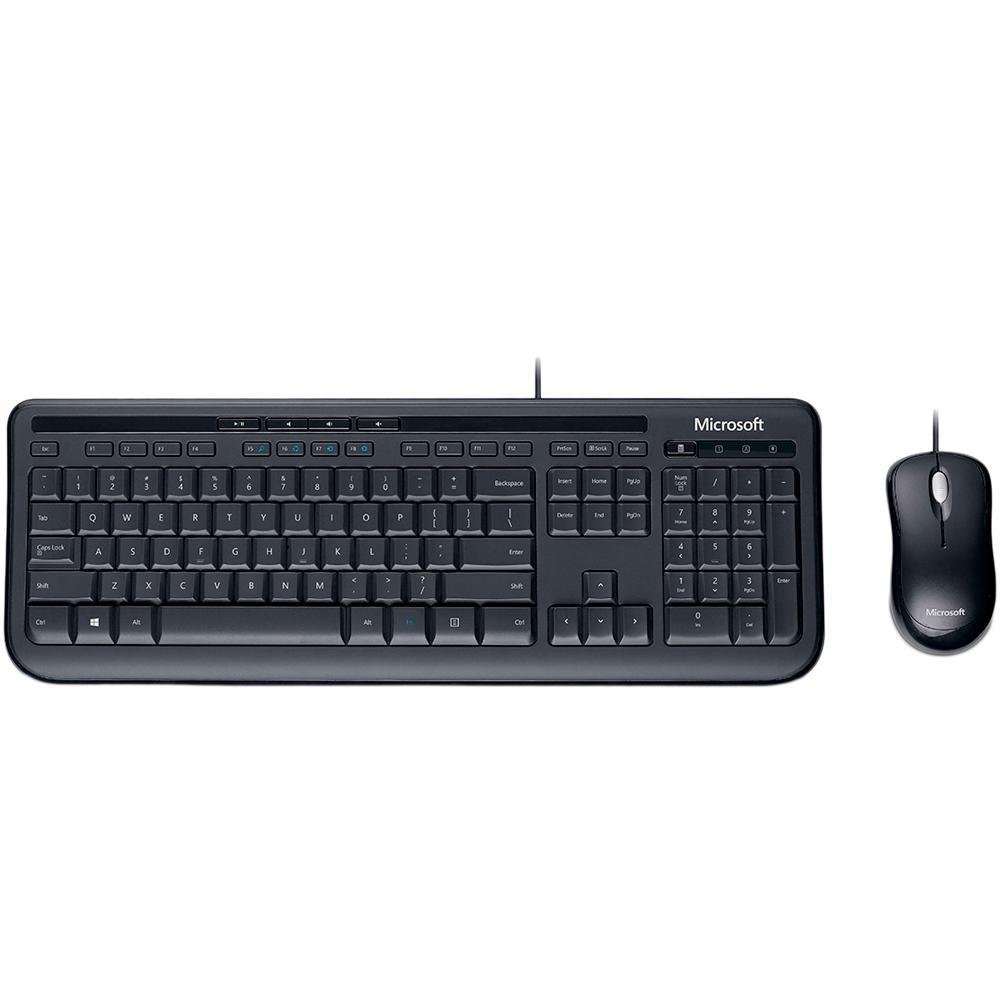 WIRED Y  Teclado e Mouse Microsoft Wired Desktop 600 Multimídia ABNT2