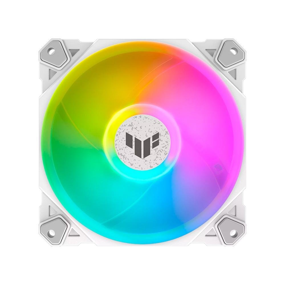 Kit com 3 Ventoinhas ASUS Tuf Gaming TF120, 120mm, ARGB, Branco - 90DA0033-B00030