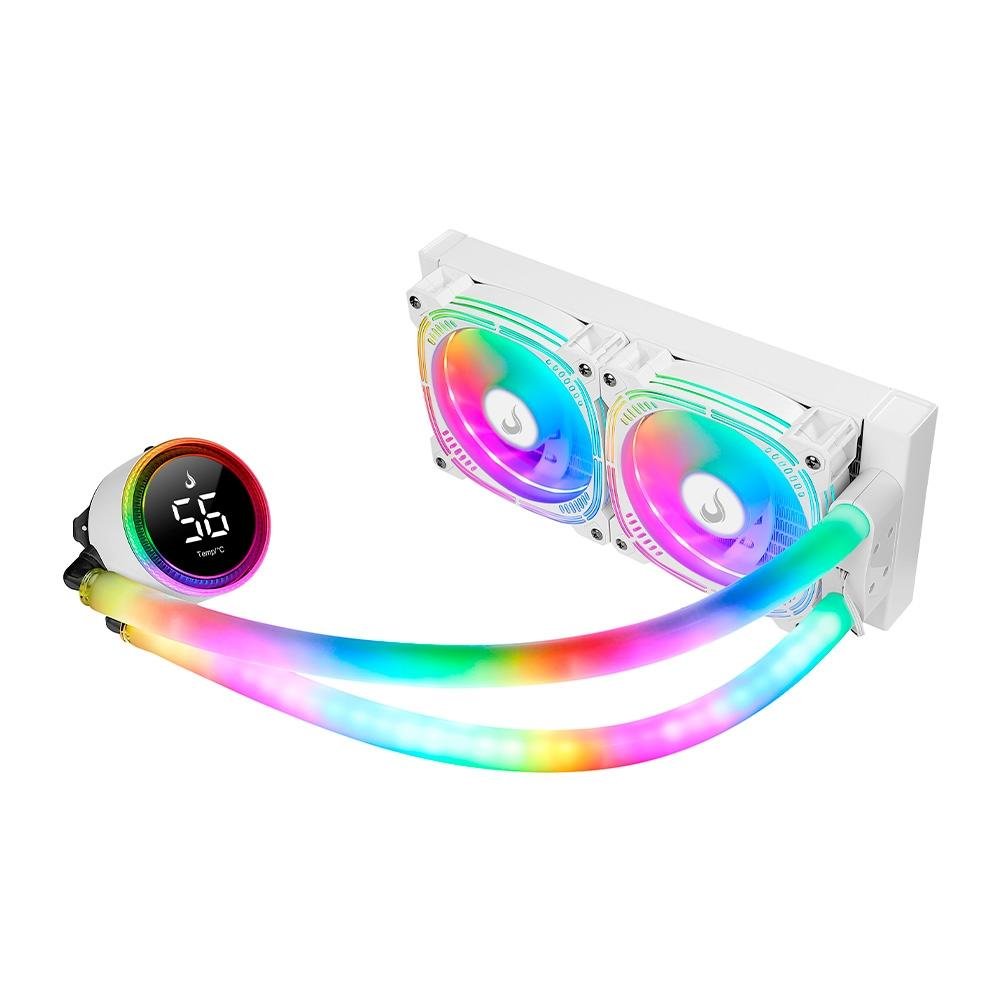 Water Cooler Rise Mode Aura Ice, ARGB, 240mm, AMD/Intel, Branco - RM-WAI-02-ARGB Water Cooler Rise Mode Aura Ice, ARGB, 240mm, AMD/Intel, Branco - RM-WAI-02-ARGB