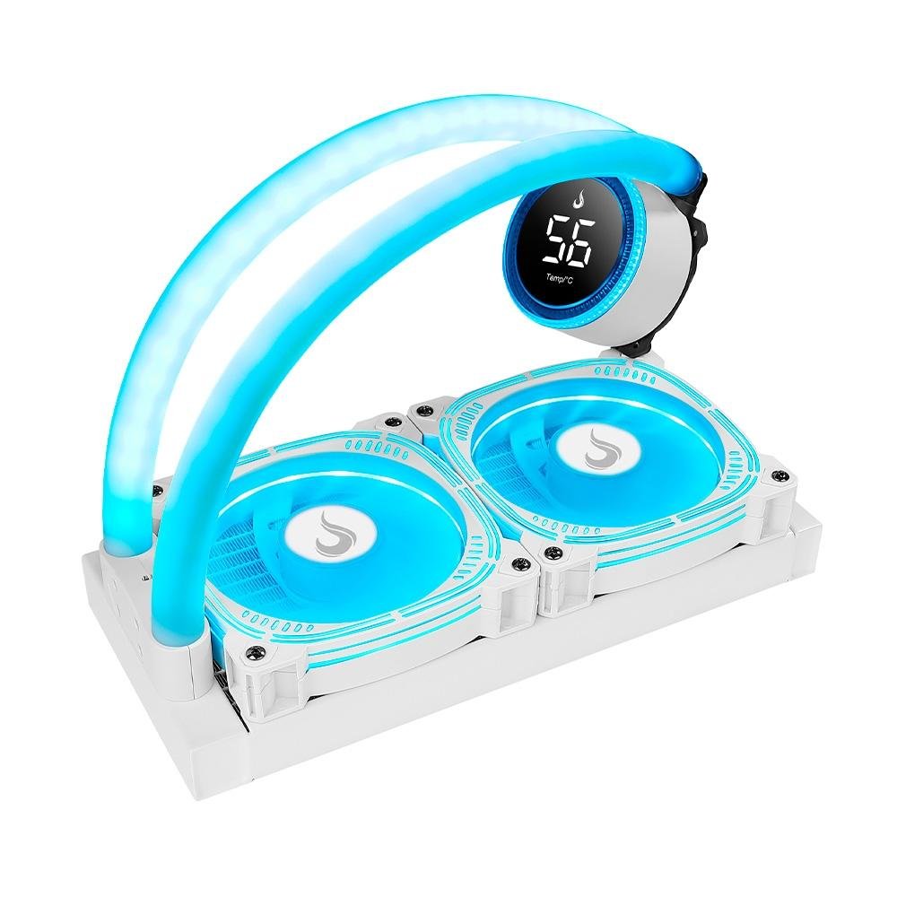 Water Cooler Rise Mode Aura Ice, ARGB, 240mm, AMD/Intel, Branco - RM-WAI-02-ARGB Water Cooler Rise Mode Aura Ice, ARGB, 240mm, AMD/Intel, Branco - RM-WAI-02-ARGB