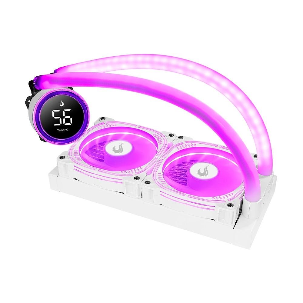 Water Cooler Rise Mode Aura Ice, ARGB, 240mm, AMD/Intel, Branco - RM-WAI-02-ARGB Water Cooler Rise Mode Aura Ice, ARGB, 240mm, AMD/Intel, Branco - RM-WAI-02-ARGB