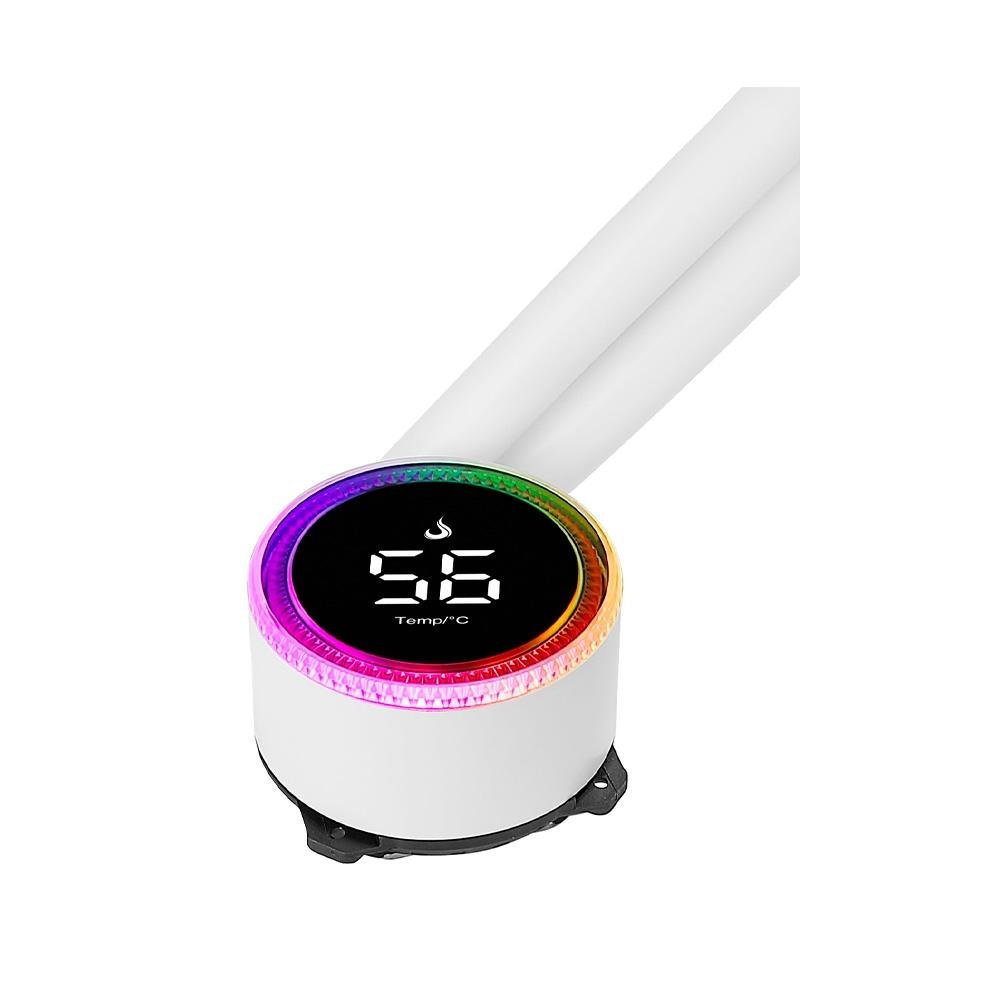 Water Cooler Rise Mode Aura Ice, ARGB, 240mm, AMD/Intel, Branco - RM-WAI-02-ARGB Water Cooler Rise Mode Aura Ice, ARGB, 240mm, AMD/Intel, Branco - RM-WAI-02-ARGB