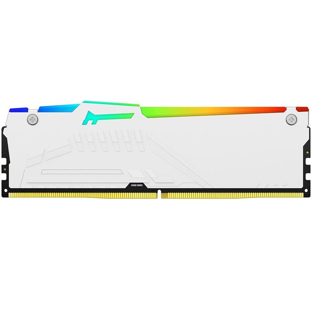 Memória RAM Kingston Fury Beast, RGB, 32GB, 6000MHz, DDR5, CL40,para Intel XMP, Branco - KF560C40BWA-32